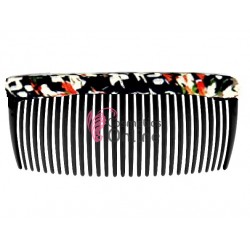 Pieptene din plastic BT020CC Negru pentru par cu model